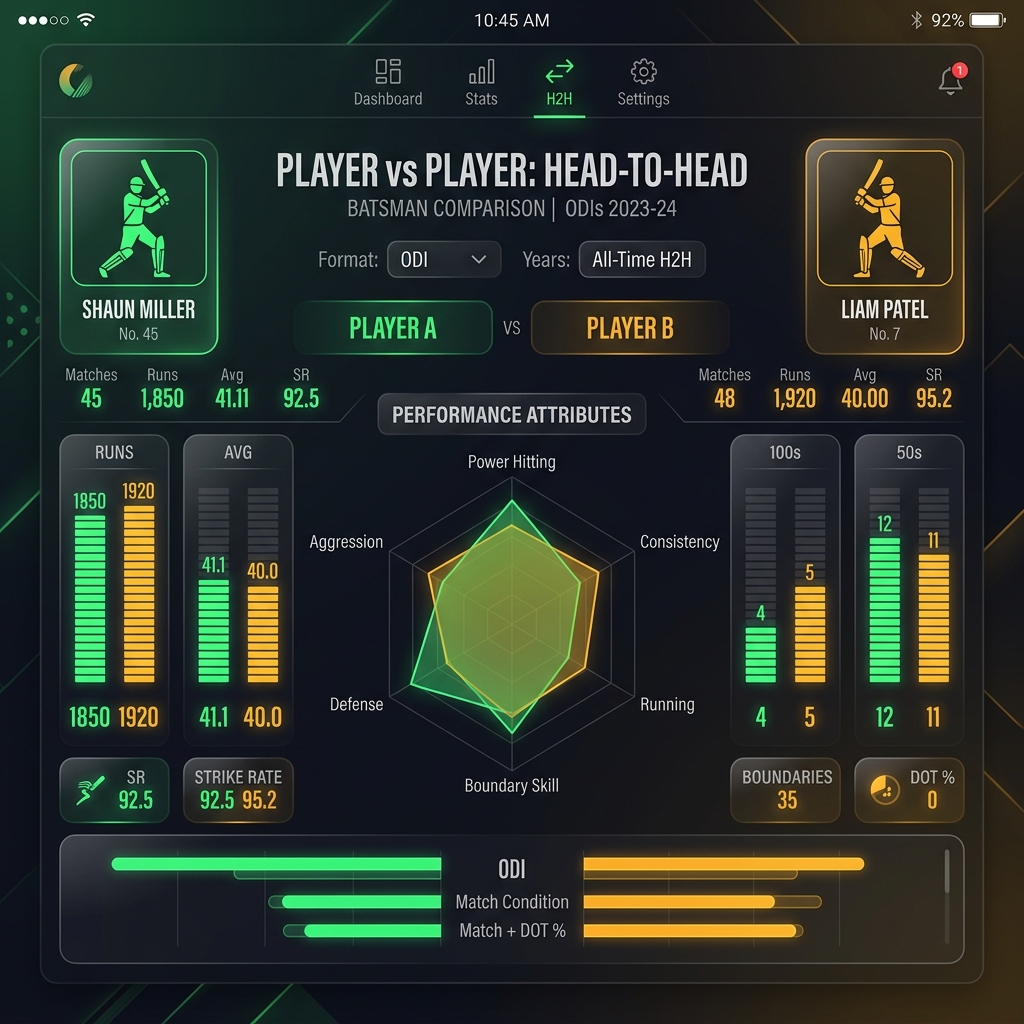 Head to Head Insights Feature